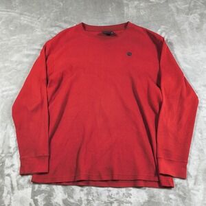 Vintage Southpole‎ Thermal Shirt Mens Large Red Long Sleeve Waffle Knit Y2K